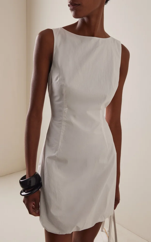 Fitted Bubble Cotton Mini Dress