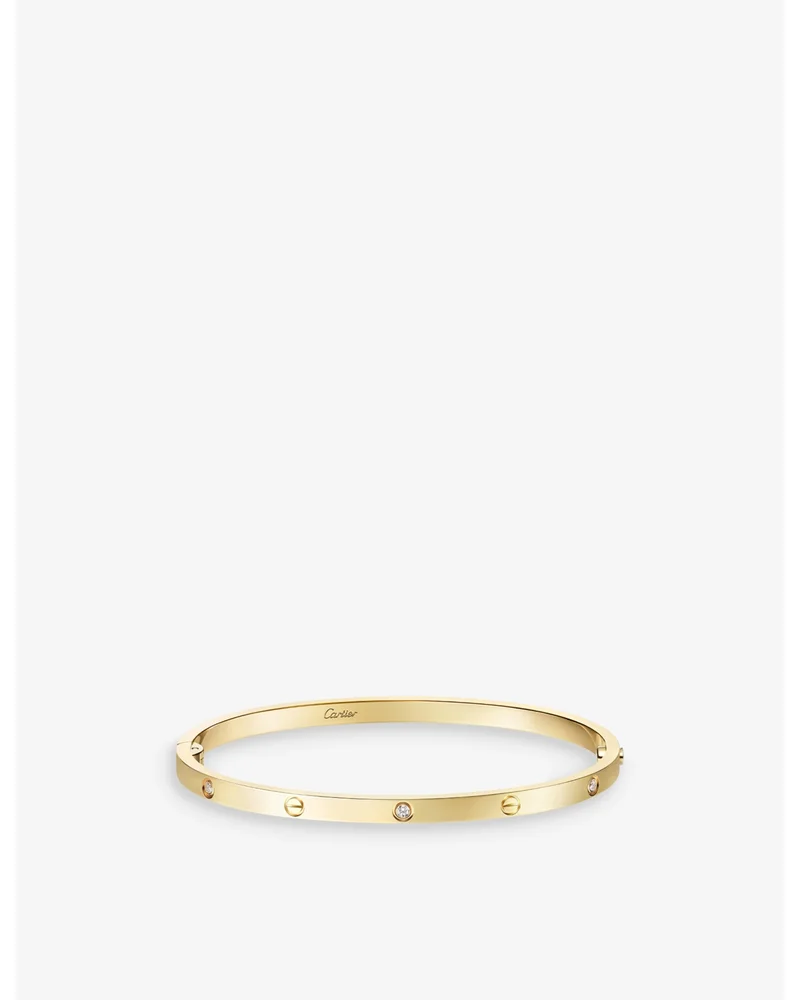 LOVE Small 18ct Yellow-Gold and 0.15ct Diamond Bracelet