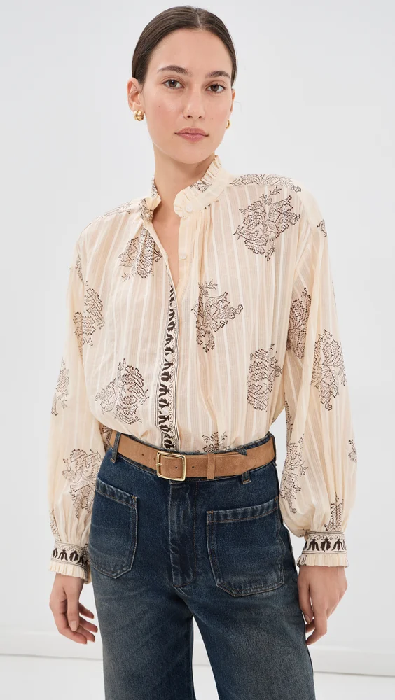 Poet Grapevine Stripe Blouse