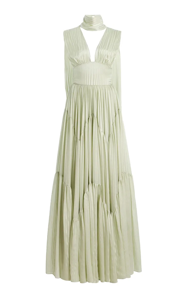 Ferrara Ruffled Silk Maxi Dress
