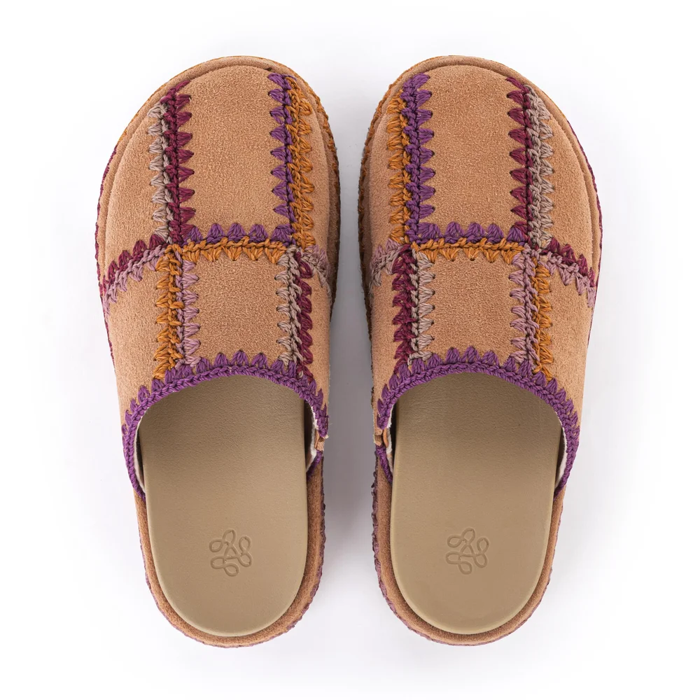 Bryn Platform Clog - Leather - Harvest Suede Patch