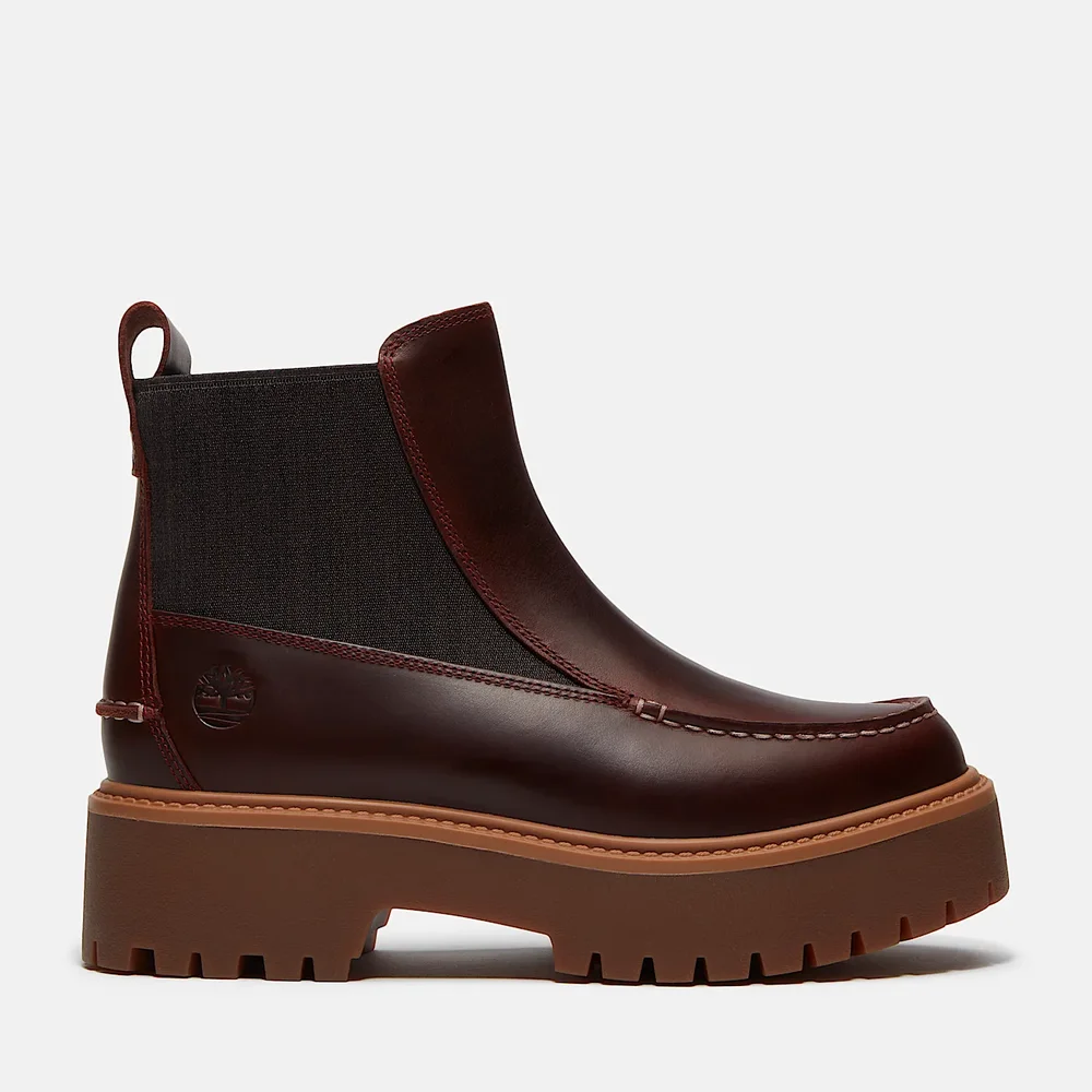 Stone Street Platform Chelsea Boot (Burgundy Full-Grain)