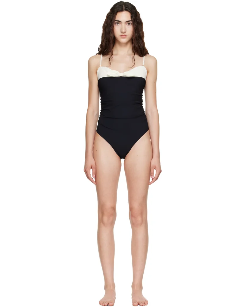 Black & White Bow Swimsuit