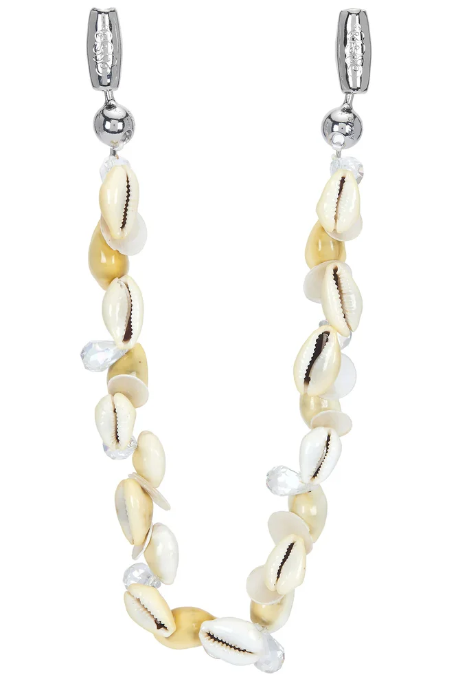 Faceted Crystal & Puka Shell Wrislet