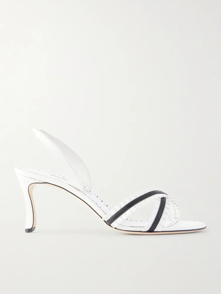 Volusan 70 ruffled leather sandals