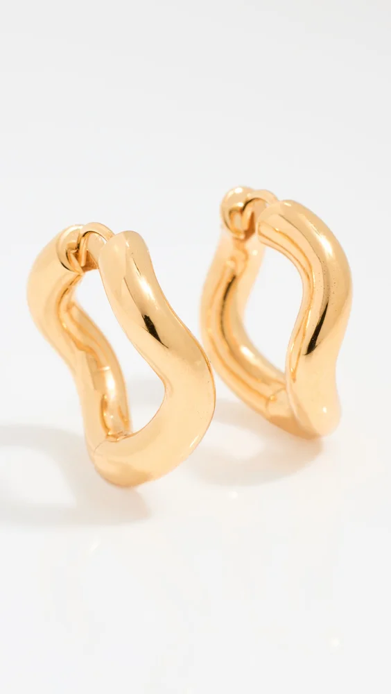 Wave Hoop Earrings