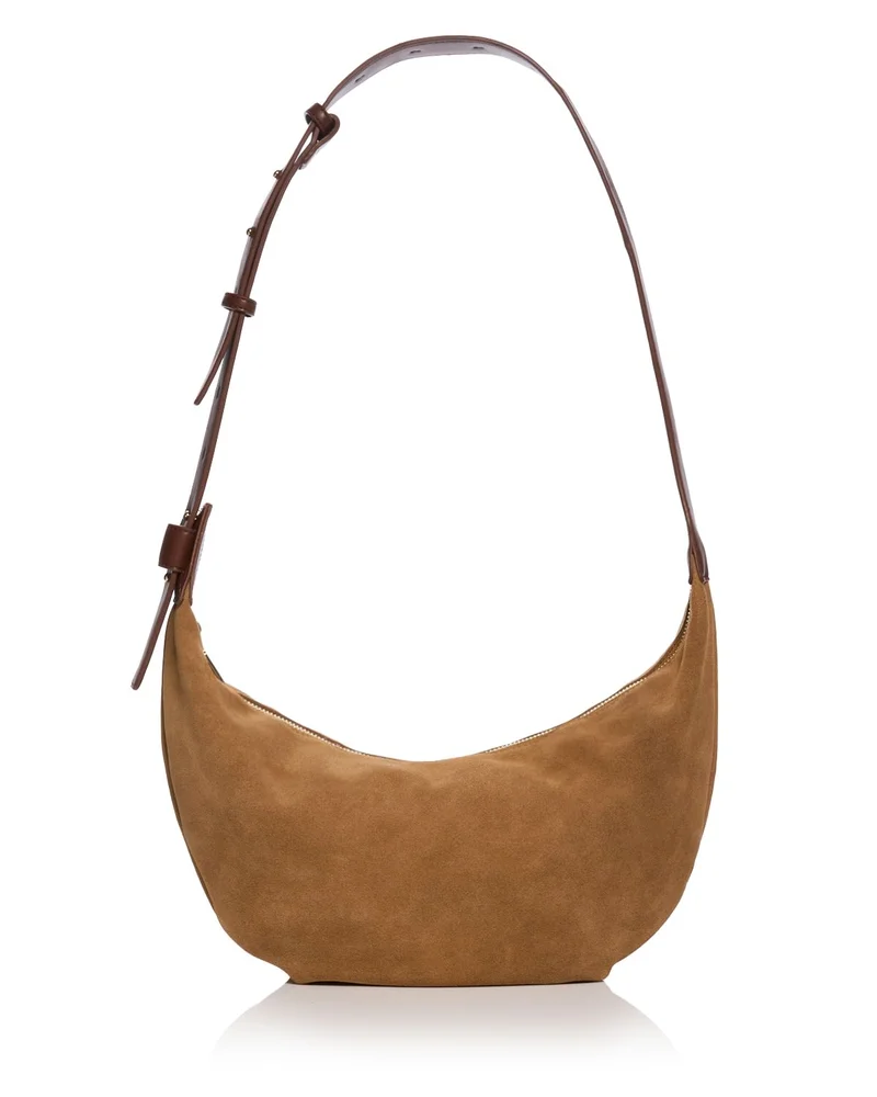 Suede Hobo Shoulder Bag, Exclusive