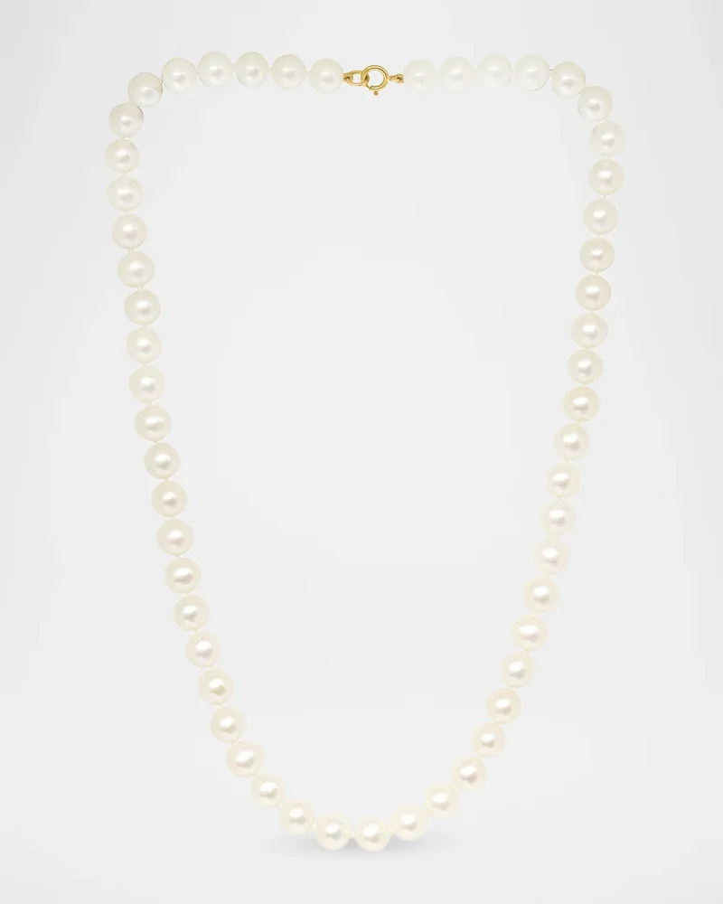 18K Yellow Gold Freshwater Pearl Strand Necklace, 24"L