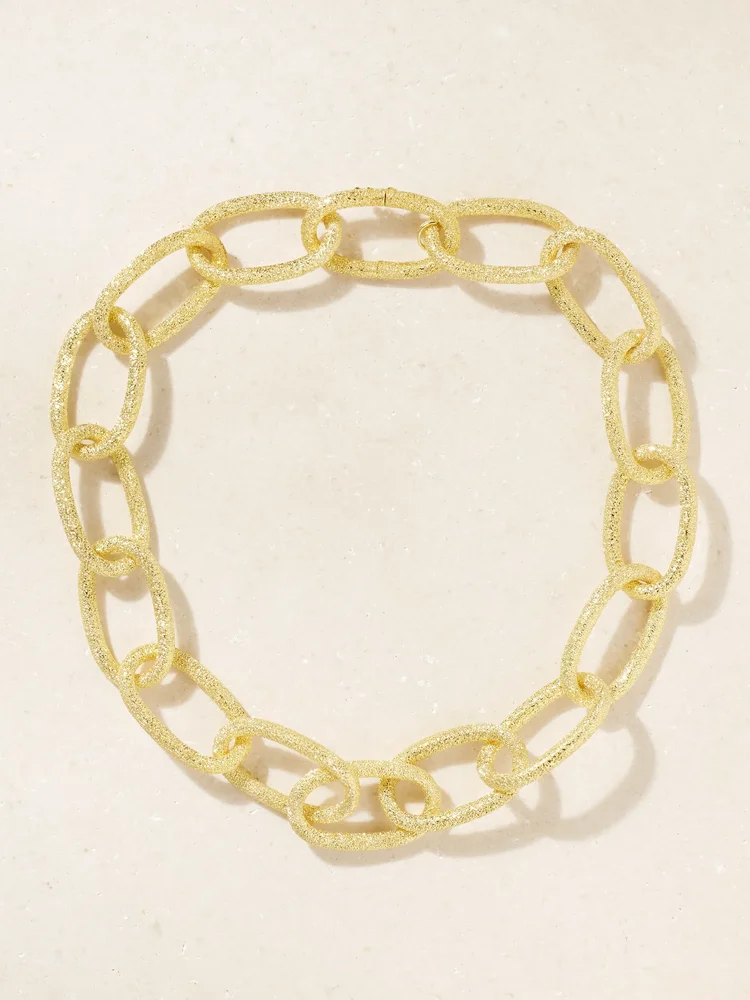 Florentine Finish 18-karat gold necklace