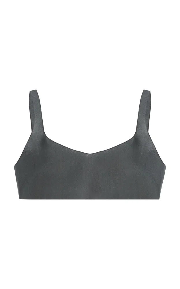 Silk Crepe de Chine Cropped Top
