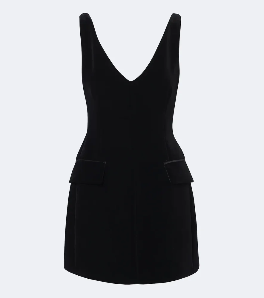 Sleeveless velvet minidress