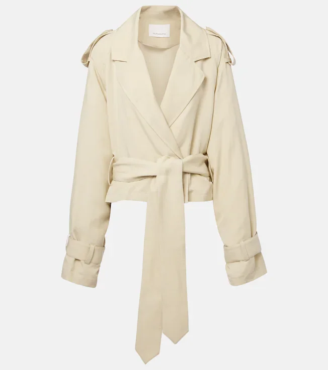 Simona cropped trench coat