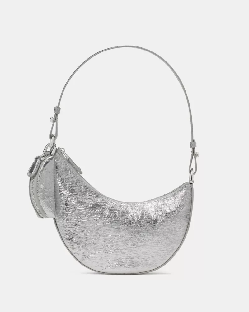 Duo Crinkle Metallic Mini Shoulder