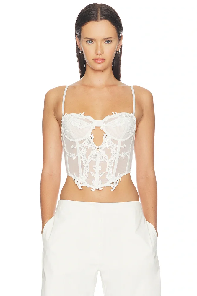 Wing Lace Crop Corset
