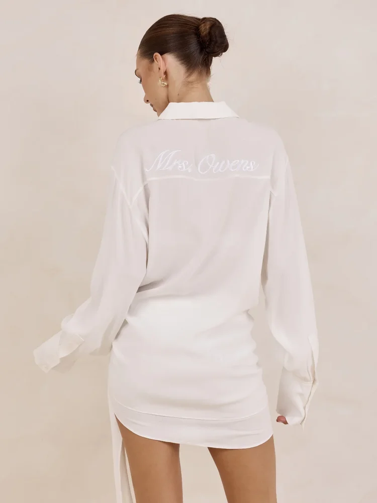 Elira Shirt Coverup - White