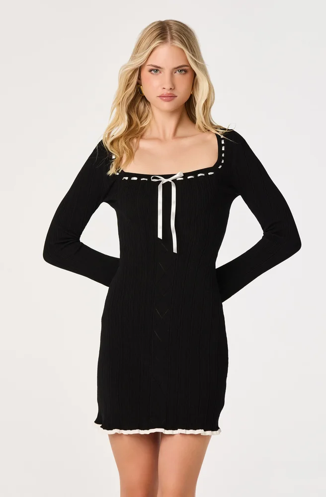 ASTR the Label Daysha Square Neck Mini Dress