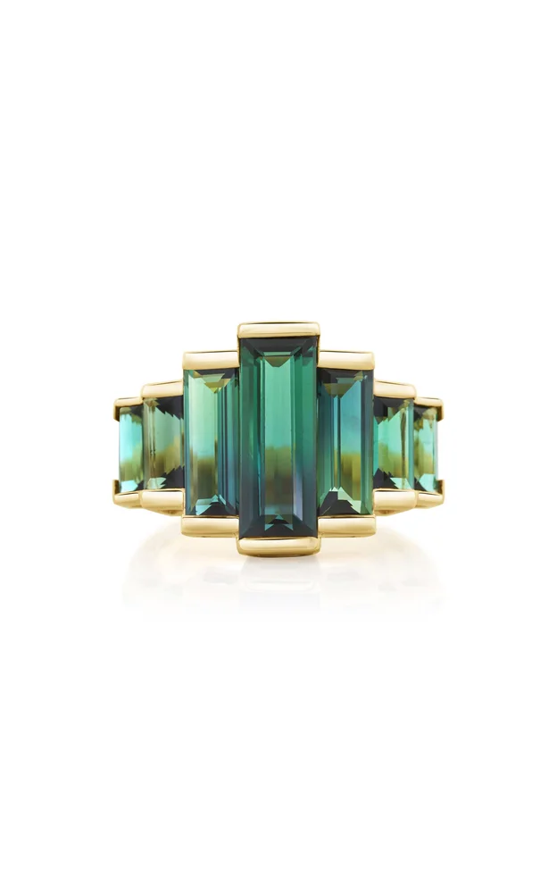 Ombre 18K Yellow Gold Tourmaline Rhythm Ring