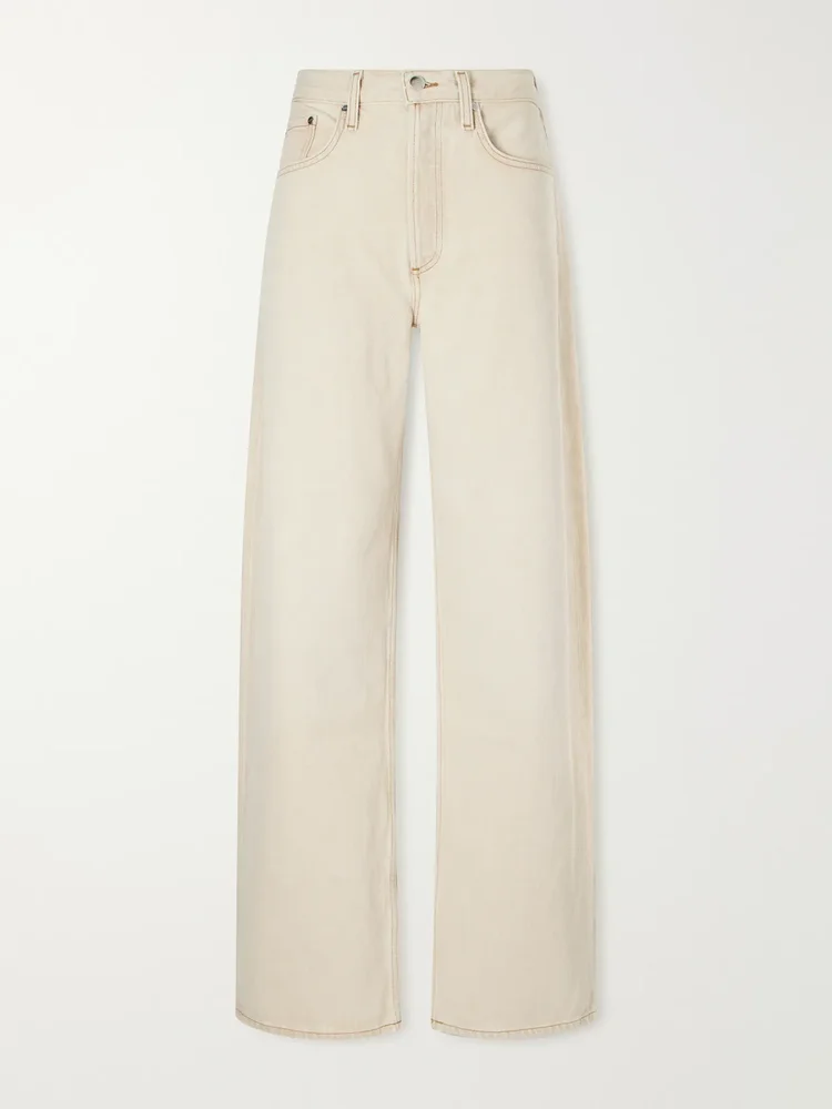 arc mid waist wide leg jeans