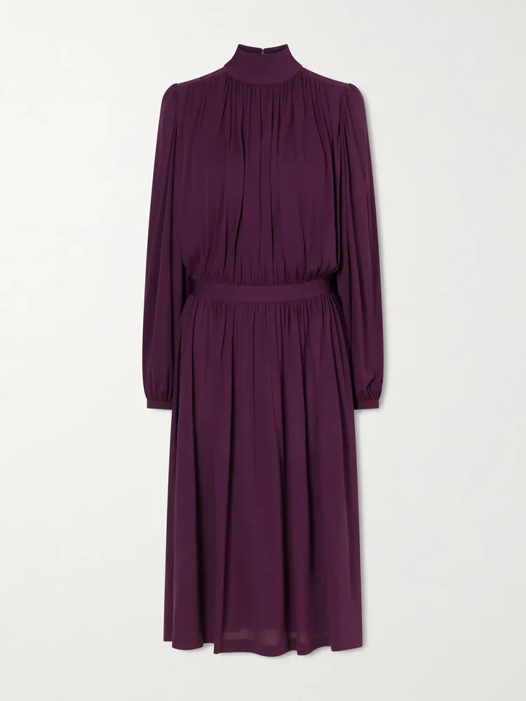 Crepe midi dress