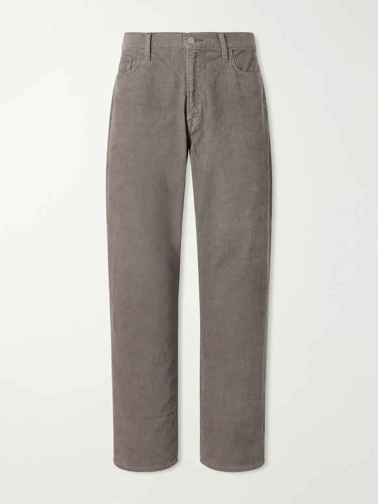 Straight-Leg Cotton-Corduroy Trousers
