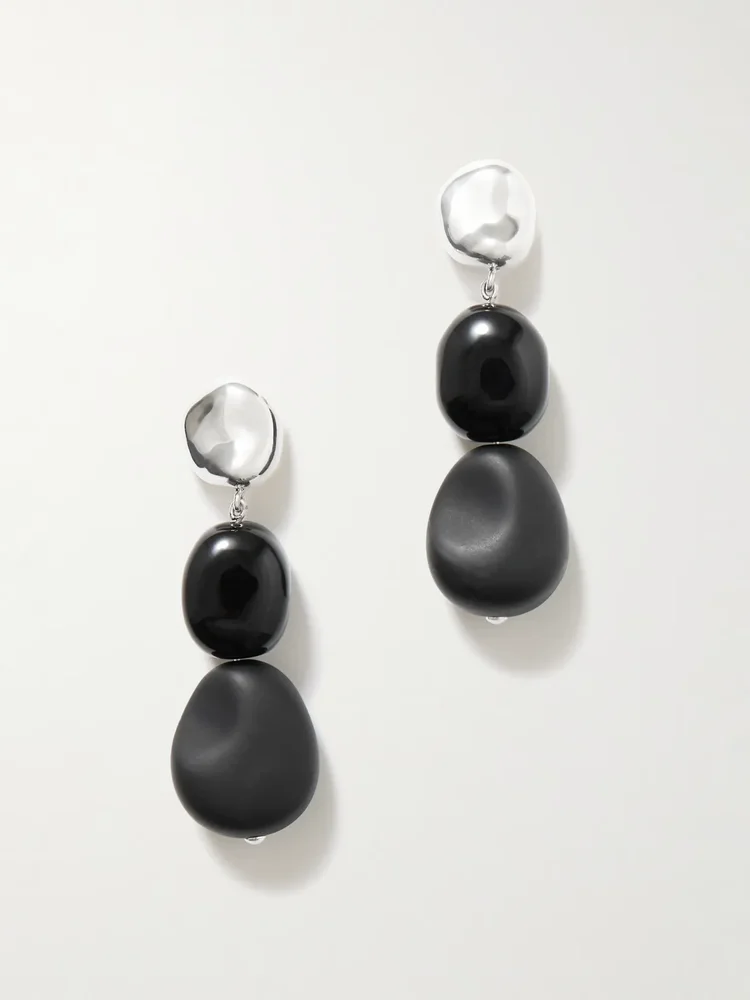 Ada sterling silver onyx earrings