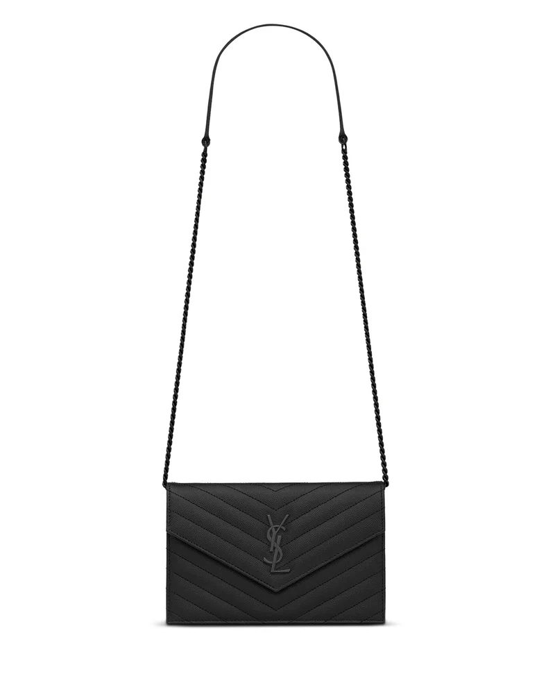 Cassandre Envelope Chain Wallet in Grain De Poudre Leather