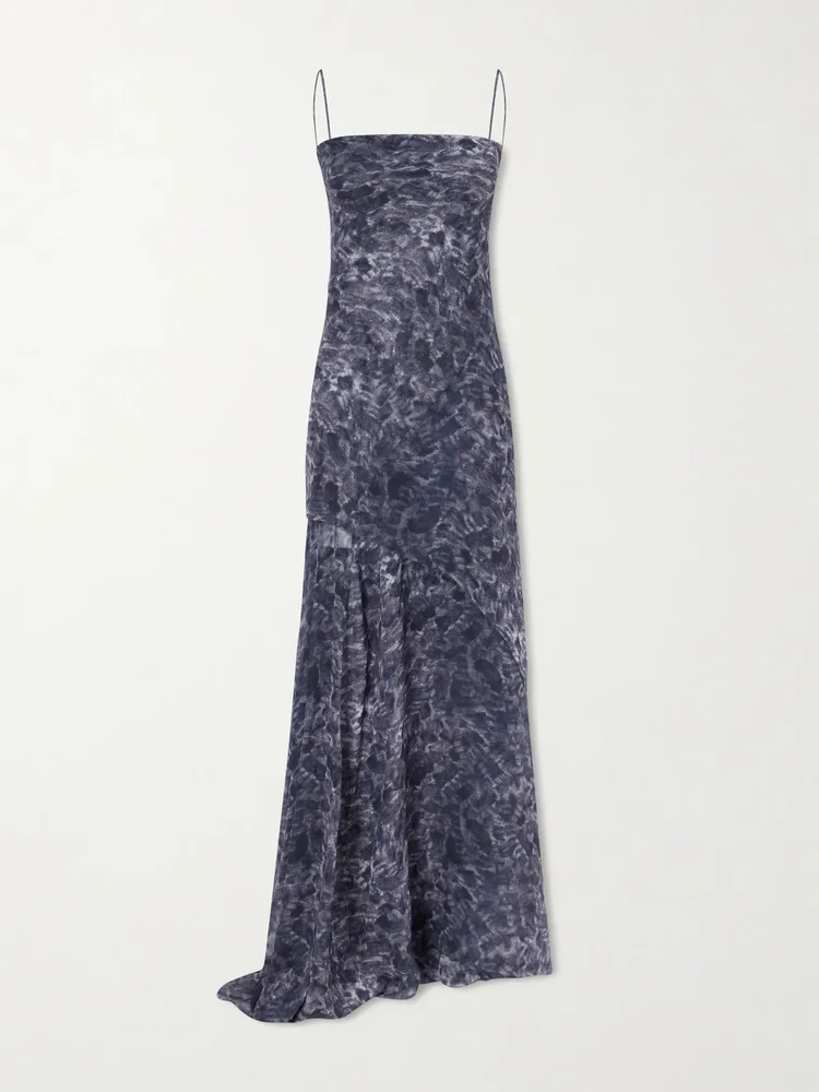 Meena silk-satin maxi dress