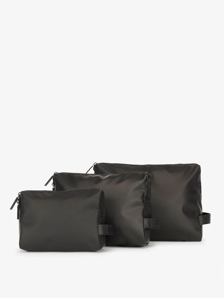 Water Resistant Zip Pouch Set (3 Pieces) in Polka Dot