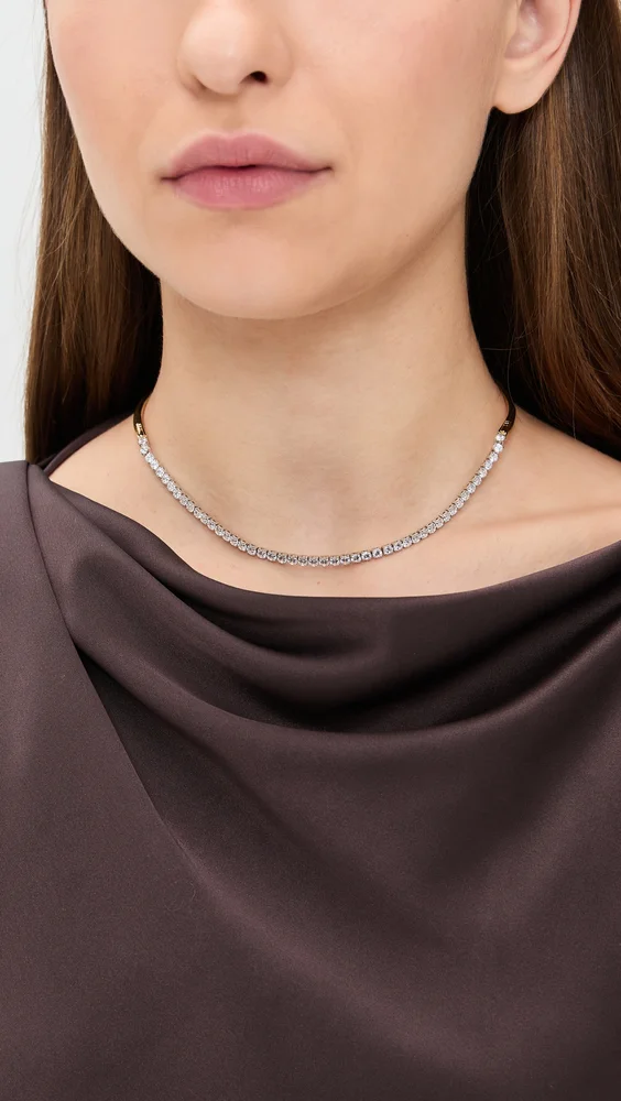 Nikita Half Tennis Necklace