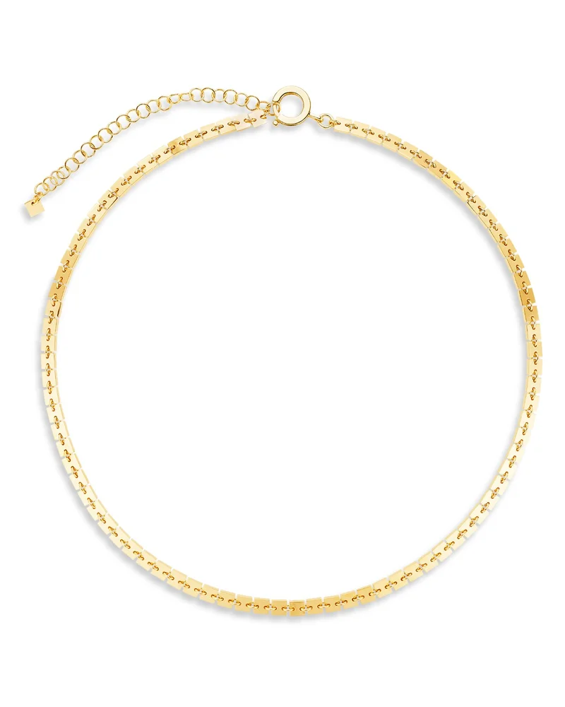 18K Yellow Gold Foundation Chain Link Necklace, 15-18"