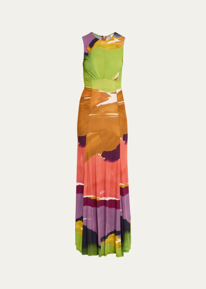 x Helen Frankenthaler Lana Sleeveless Jersey Maxi Dress