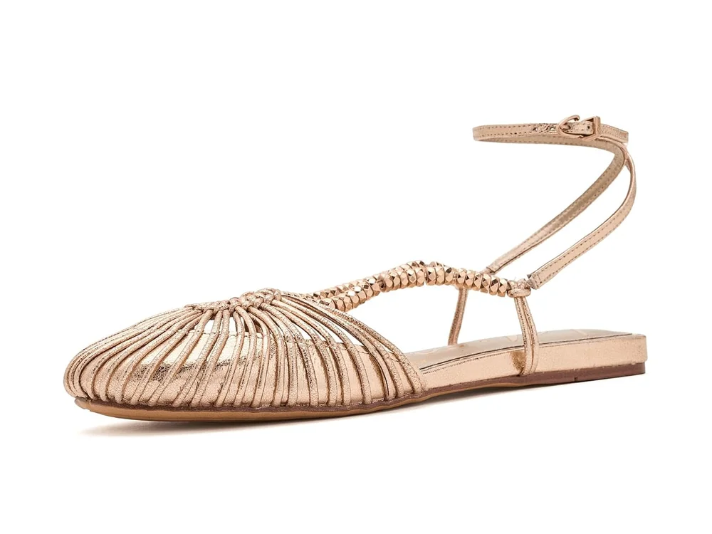 Kassie Woven Flat (Antique Gold)