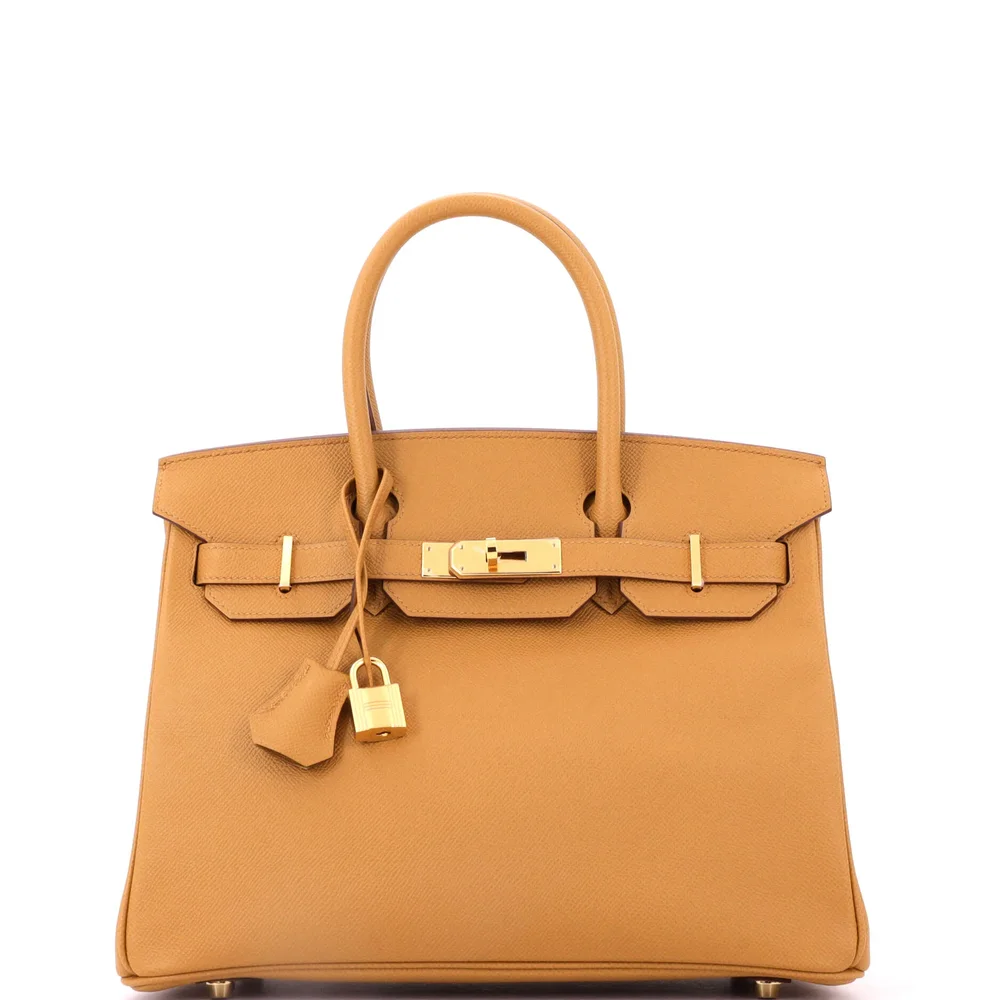 Pre-Owned Birkin Handbag Sesame Epsom with Gold Hardware 30
