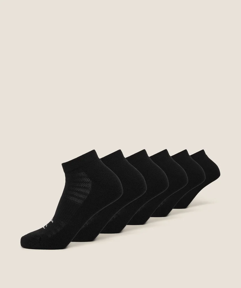 Gymshark Trainer Sock 6pk - Black