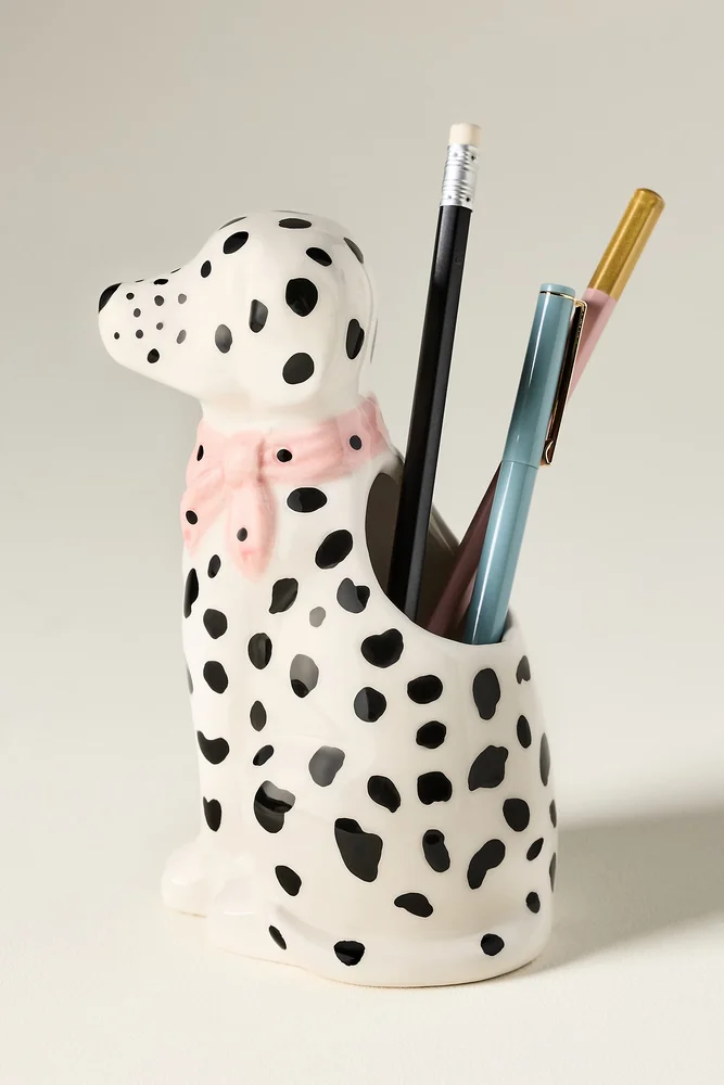 Ceramic Dog Pen Cup