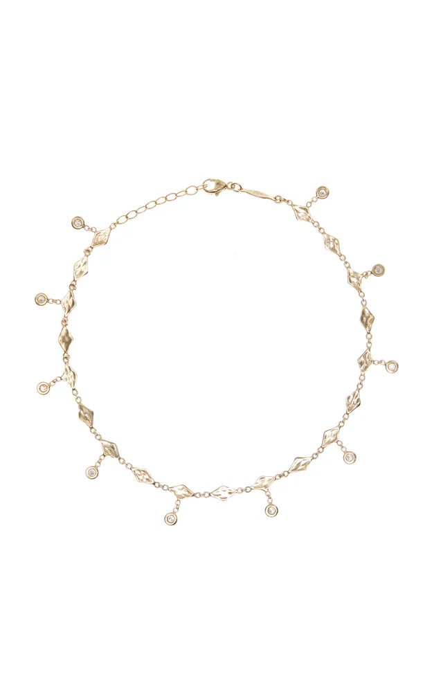 Exclusive La Isla 14K Yellow Gold Diamond Shakers Anklet