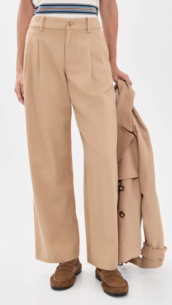 Everyday Trousers In Drapey Twill