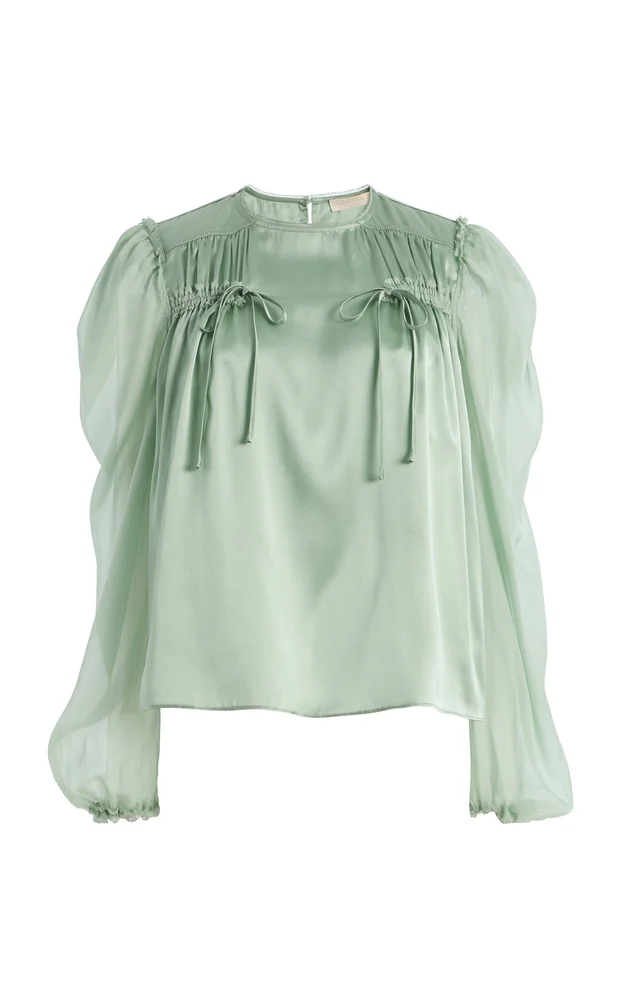 Odette Chiffon and Satin Top