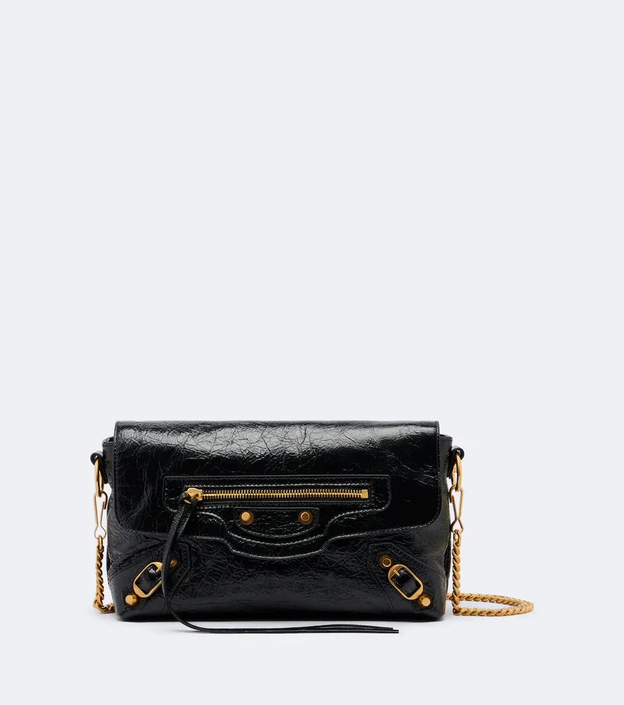 Le City Mini leather crossbody bag in black