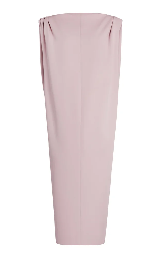 Silk-Wool Crepe Midi Dress