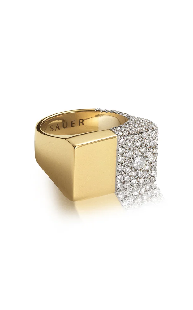 18K Yellow Gold Paradox Ring Pavé