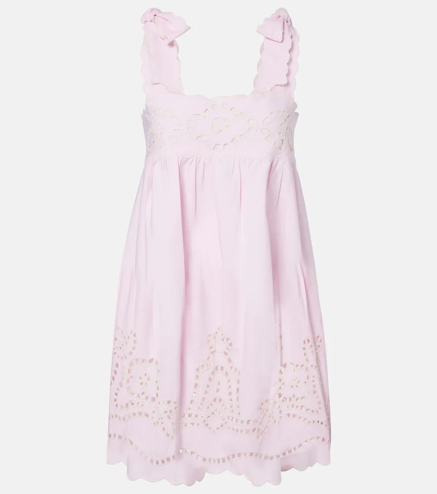Broderie anglaise cotton minidress