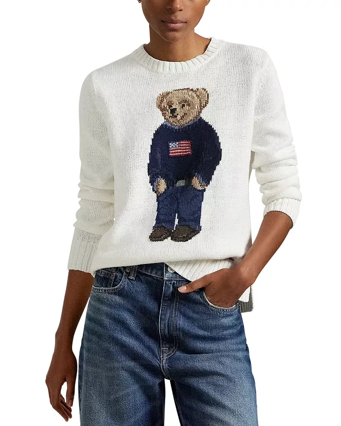 Polo Bear Flag Crewneck Sweater