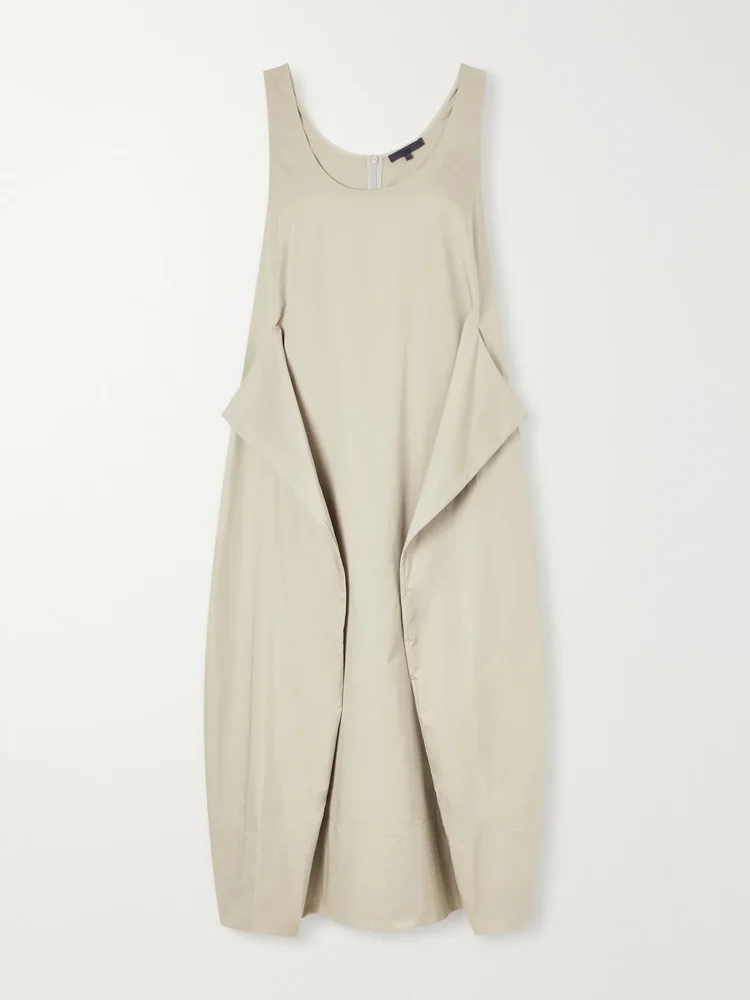 Cotton-poplin midi dress