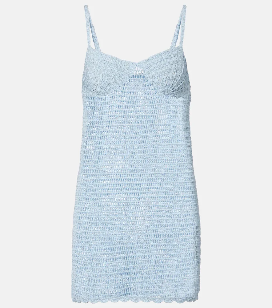 Cotton crochet minidress