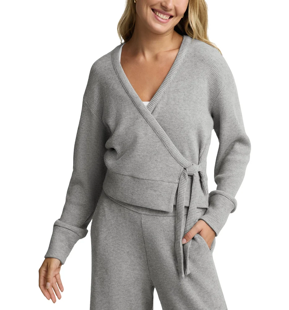 Rest Day Waffle Wrap Sweater