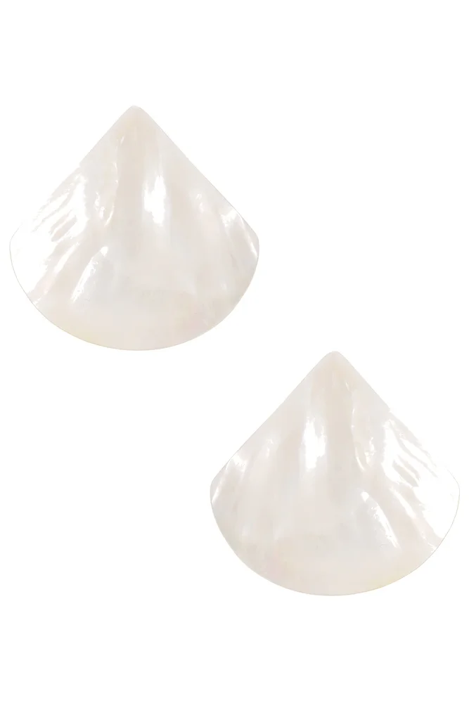 Mother Of Pearl Statement Stud Earrings