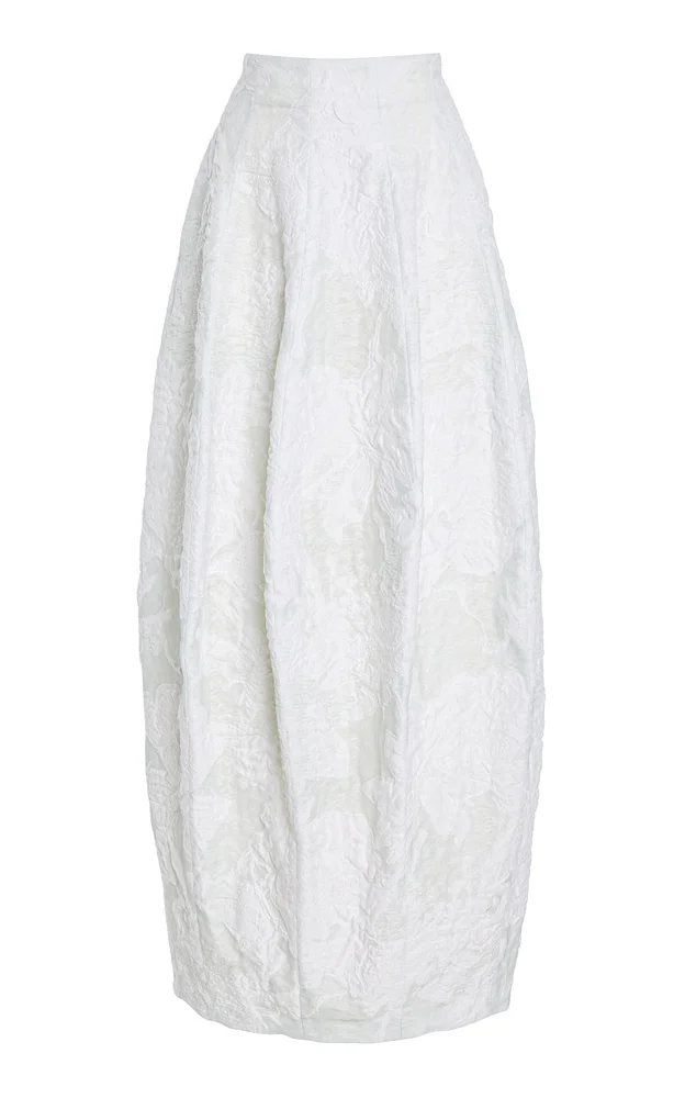 Callum Silk Jacquard Maxi Skirt