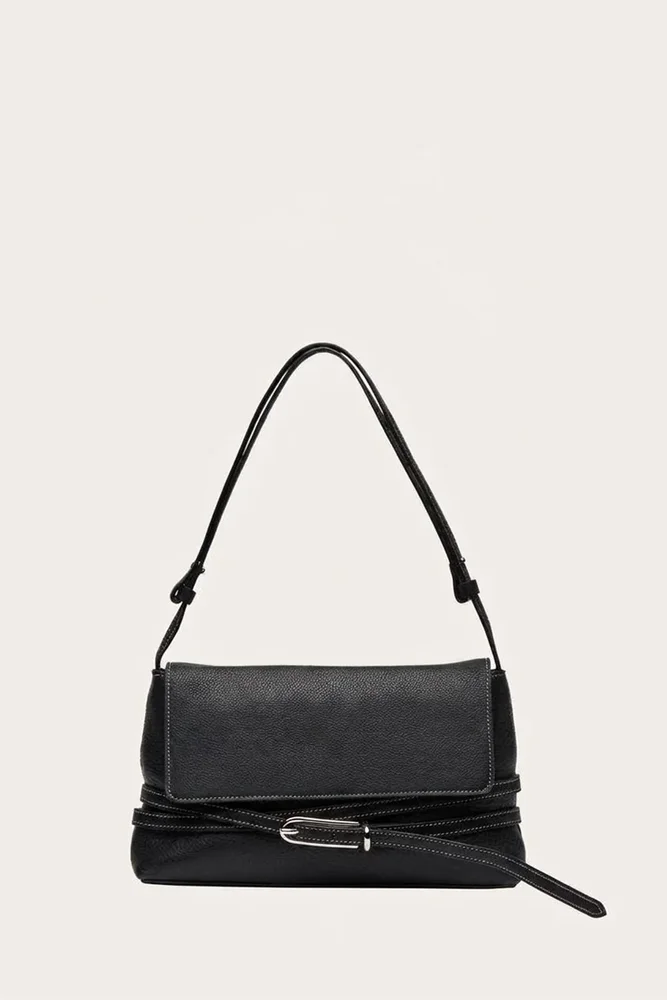 Belted Shoulder Bag Black