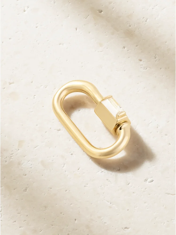 Solo Baguette Babylock 14-karat gold diamond pendant